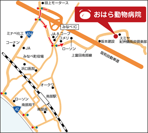和歌山県日高郡みなべ町南道329-4の地図