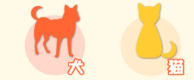 犬・猫のイラスト